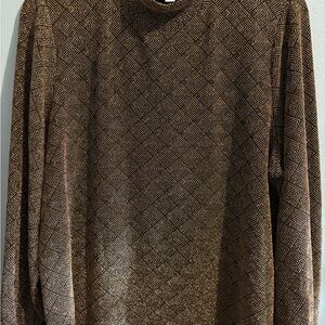 Chico's Golden Geo-Texture Turtleneck Sweater
